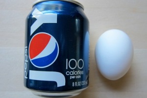 Pepsi can and egg