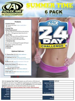 Summer 6 Pack! 24 Day Challenge